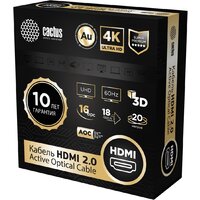 Кабель CACTUS CS-HDMI-AOC-2-20 (20 м, черный) - Превью изображения №3 — Интернет-магазин Time-Shop