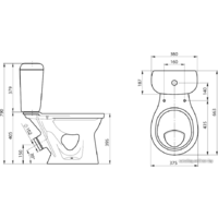 Унитаз напольный Santeri Виктория Стандарт (1.P301.6.S00.00B.F) - Превью изображения №2 — Интернет-магазин Time-Shop