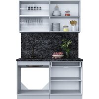 Готовая кухня Интерлиния Мила Шато 1.4Б (белый/белый/кастилло темный) - Превью изображения №4 — Интернет-магазин Time-Shop