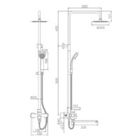 Душевая система  Ledeme L72403-1 - Превью изображения №2 — Интернет-магазин Time-Shop