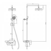 Душевая система  Lemark Bronx LM3762BL - Превью изображения №2 — Интернет-магазин Time-Shop