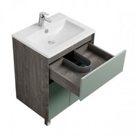  Акватон Тумба с умывальником Форест 60 1A2782K0FR9C0 (дуб рошелье/сумеречный голубой) - Превью изображения №6 — Интернет-магазин Time-Shop