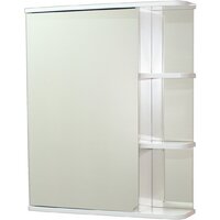 СанитаМебель Шкаф с зеркалом Камелия-09.55 (левый, белый)