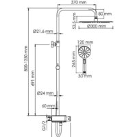 Душевая система  Wasserkraft A113.116.127.CH Thermo - Превью изображения №3 — Интернет-магазин Time-Shop