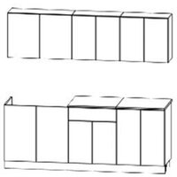 Готовая кухня Артём-Мебель Лана СН-113 без стекла 2.0 (бетон спаркс лайт/бетон спаркс) - Превью изображения №5 — Интернет-магазин Time-Shop