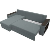 Угловой диван Лига диванов Дубай Лайт левый 121640L (рогожка амур серый) - Превью изображения №3 — Интернет-магазин Time-Shop