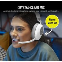 Наушники Corsair HS65 Wireless V2 (белый) - Превью изображения №7 — Интернет-магазин Time-Shop