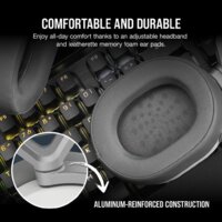 Наушники Corsair HS65 Wireless V2 (белый) - Превью изображения №8 — Интернет-магазин Time-Shop