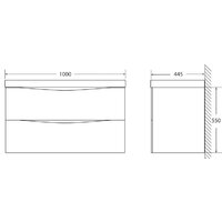  BelBagno Тумба под умывальник Marino-1000-2C-SO-CO-P (crema opaco) - Превью изображения №2 — Интернет-магазин Time-Shop