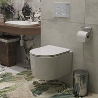 Унитаз подвесной Roxen Simple Compact в комплекте с инсталляцией StounFix Dual Fresh 6 в 1 919136 (кнопка: хром матовый) - Превью изображения №10 — Интернет-магазин Time-Shop