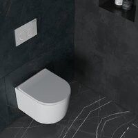 Унитаз подвесной Roxen Simple Compact в комплекте с инсталляцией StounFix Dual Fresh 6 в 1 919136 (кнопка: хром матовый) - Превью изображения №14 — Интернет-магазин Time-Shop