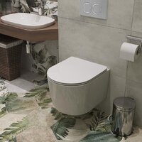 Унитаз подвесной Roxen Simple Compact в комплекте с инсталляцией StounFix Dual Fresh 6 в 1 919136 (кнопка: хром матовый) - Превью изображения №11 — Интернет-магазин Time-Shop