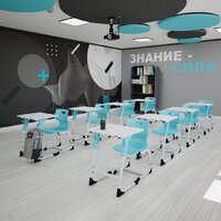 Ученический стол Sheffilton SHT-T-TN27 г5-7 (одн. береза/алюминиевый металлик/серый) - Превью изображения №11 — Интернет-магазин Time-Shop