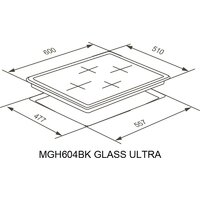 Варочная панель Meferi MGH604WH Glass Ultra - Превью изображения №17 — Интернет-магазин Time-Shop