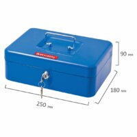 Кэшбокс BRAUBERG Safe 290335 (синий) - Превью изображения №6 — Интернет-магазин Time-Shop