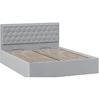 Кровать Трия Порто универсальная с ПМ и заглушиной 160x200 (велюр Confetti Silver) - Превью изображения №2 — Интернет-магазин Time-Shop