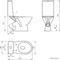 Унитаз напольный Cersanit Just KO-JUS031-3/6-PL - Превью изображения №3 — Интернет-магазин Time-Shop