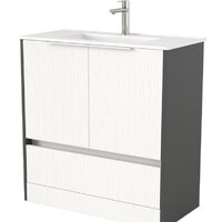 Дабер Тумба под умывальник 017 WeltWasser Deilbach 7517-80 Т17.8W.0.20Б (белый древесный/серый/ручка белая)