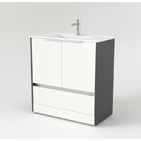  Дабер Тумба под умывальник 017 WeltWasser Deilbach 7517-80 Т17.8W.0.20Б (белый древесный/серый/ручка белая) - Превью изображения №2 — Интернет-магазин Time-Shop