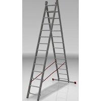 Лестница-стремянка Новая высота NV 522 двухсекционная индустриальная 2x14 ступеней - Превью изображения №3 — Интернет-магазин Time-Shop