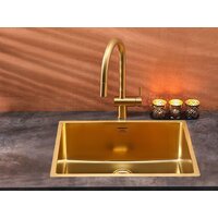 Кухонная мойка Reginox New York 50x40 (L) OKG Comfort Gold Flax R35160 - Превью изображения №7 — Интернет-магазин Time-Shop