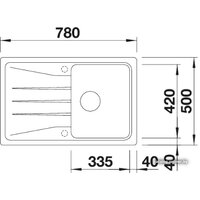 Кухонная мойка Blanco ZIA 45 S (антрацит) [514732] - Превью изображения №2 — Интернет-магазин Time-Shop