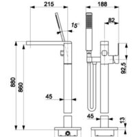 Смеситель Armatura Logon 5135-510-81 - Превью изображения №2 — Интернет-магазин Time-Shop