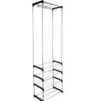 Стойка для одежды Sheffilton SHT-WR12 920124 (черный/хром лак) - Превью изображения №2 — Интернет-магазин Time-Shop