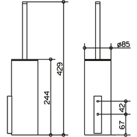 Ершик для унитаза Keuco Edition 400 11564019000 (матовое стекло/хром) - Превью изображения №2 — Интернет-магазин Time-Shop