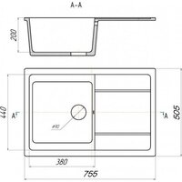 Кухонная мойка Saniteco Fama (песок) - Превью изображения №10 — Интернет-магазин Time-Shop
