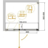 Душевой уголок Cezares VARIANTE-AH-1-80/90-90-C-Cr - Превью изображения №2 — Интернет-магазин Time-Shop