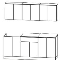Готовая кухня Артём-Мебель Лана СН-113 без стекла 1.8 (бетон спаркс лайт/бетон спаркс) - Превью изображения №5 — Интернет-магазин Time-Shop