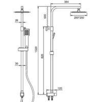 Душевая система  Ledeme L72400-1 - Превью изображения №2 — Интернет-магазин Time-Shop