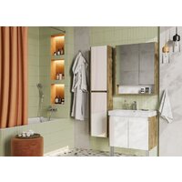  Акватон Тумба с умывальником Сканди Doors 70 1A2789K0SDZ90 (белый/дуб рустикальный) - Превью изображения №6 — Интернет-магазин Time-Shop