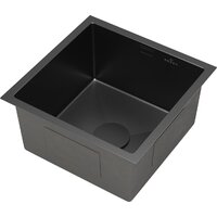 Кухонная мойка Roxen Uno 560210-44B (440*440) PVD графит под столешницу (с ролл-матом и дозатором) - Превью изображения №5 — Интернет-магазин Time-Shop