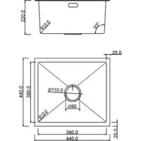 Кухонная мойка Roxen Uno 560210-44B (440*440) PVD графит под столешницу (с ролл-матом и дозатором) - Превью изображения №14 — Интернет-магазин Time-Shop