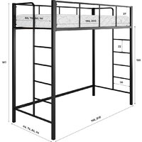 Кровать-чердак Князев Мебель Хельга 1 ХЕ1.90.200.Ч (черный муар) - Превью изображения №5 — Интернет-магазин Time-Shop