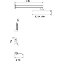 Душевая система  Shevanik S4035 - Превью изображения №2 — Интернет-магазин Time-Shop