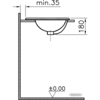 Умывальник Vitra S20 52.5x47.5 [5468B003-0001] - Превью изображения №4 — Интернет-магазин Time-Shop