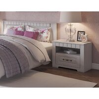 Тумба Мебельград Прованс 60.2х41х51 (бодега белая/платина премиум) - Превью изображения №2 — Интернет-магазин Time-Shop