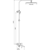 Душевая система  Kern 5057 (сатин) - Превью изображения №2 — Интернет-магазин Time-Shop