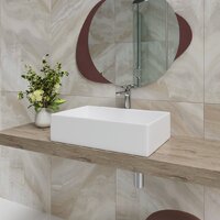 Умывальник Lauter 21518-1 + клапан 21190W + сифон 21635W (белый матовый) - Превью изображения №11 — Интернет-магазин Time-Shop