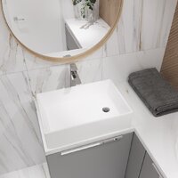 Умывальник Lauter 21518-1 + клапан 21190W + сифон 21635W (белый матовый) - Превью изображения №4 — Интернет-магазин Time-Shop