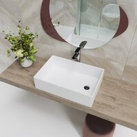 Умывальник Lauter 21518-1 + клапан 21190W + сифон 21635W (белый матовый) - Превью изображения №12 — Интернет-магазин Time-Shop