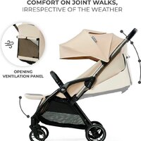 Коляска прогулочная «книга» KinderKraft Apino (бежевый) - Превью изображения №2 — Интернет-магазин Time-Shop