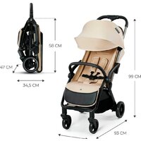 Коляска прогулочная «книга» KinderKraft Apino (бежевый) - Превью изображения №3 — Интернет-магазин Time-Shop