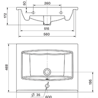 Умывальник Santek Элина-60 1.WH50.1.606 - Превью изображения №6 — Интернет-магазин Time-Shop