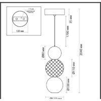 Подвесная люстра Odeon Light Crystal 5008/7LA - Превью изображения №2 — Интернет-магазин Time-Shop