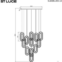 Подвесная люстра ST Luce SL6506.203.12 - Превью изображения №4 — Интернет-магазин Time-Shop