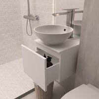  ЗОВ Тумба под умывальник Кито 40 K40LW0MWMC (белый матовый) - Превью изображения №4 — Интернет-магазин Time-Shop